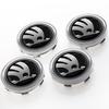 4Pcs 60MM Car Wheel Center Hub Cap Car Accessories For Skoda Octavia Superb Rapid Kodiaq Karoq Fabia Kamiq Roomster Citigo