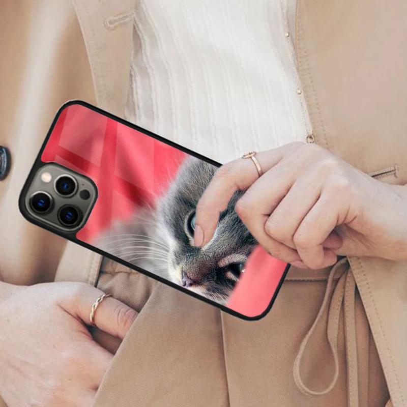 Милый Кот Животное Магнитный Чехол Для Телефона Для APPLE iPhone 17 Air 16 14 13 12 Pro Max 15 Plus Беспроводная Зарядка С Чехлом MagSafe