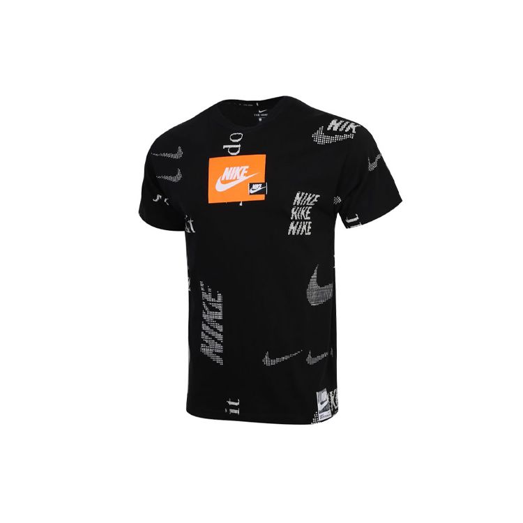 Nike Спортивная одежда Футболка с коротким рукавом с логотипом Мужские топы Черные CW0378-010