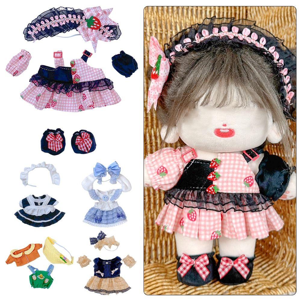 DIY Maidservant Skirt 20cm Bubble Skirt Exquisite Overall  Cotton Doll