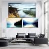 Landscape Oil Painting Cloud Forest Canyon River Art Canvas Painting Living Room Corridor Office Home Decoration Mural No Frame