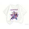2026 Fun Huntrix Kpop Охотники на демонов Футболка для мальчиков девочек фанатов подарок летняя с круглым вырезом с коротким рукавом модная детская футболка