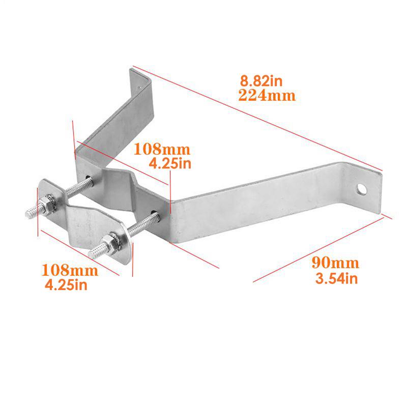 Antenna Mast Clamp Heavy Duty Wall Mount For Antenna Set Of 2 Weatherproof Mounting Hardware Home Improvement Tool For Wall
