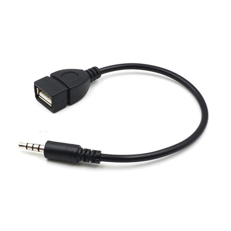 USB гнездо на 3,5 мм штекер автомобильный AUX аудио конвертер/кабель для записи/кабель для передачи данных IPOD