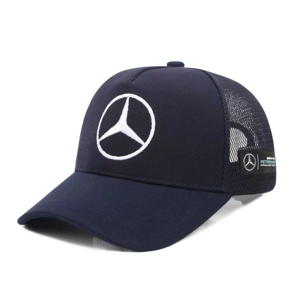 CRH1 Fashion Leather Mesh Hat Snapback Trucker Outdoor Sport cap For Mercedes Benz B/C/E/S Class A GLC MZ-BENZ Interior Mouldings