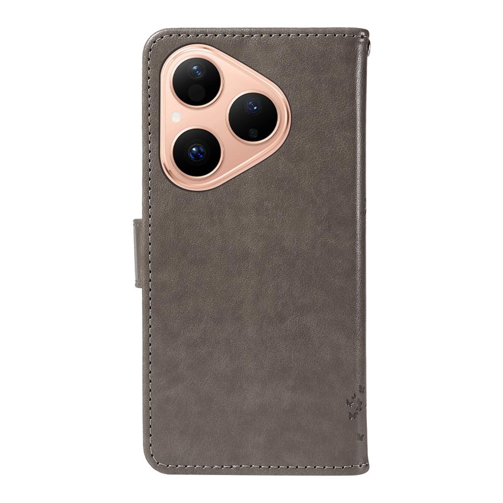 For Huawei Pura 80 Phone Case with Stand Cat Tree Pattern Leather Wallet Mobile Cover
