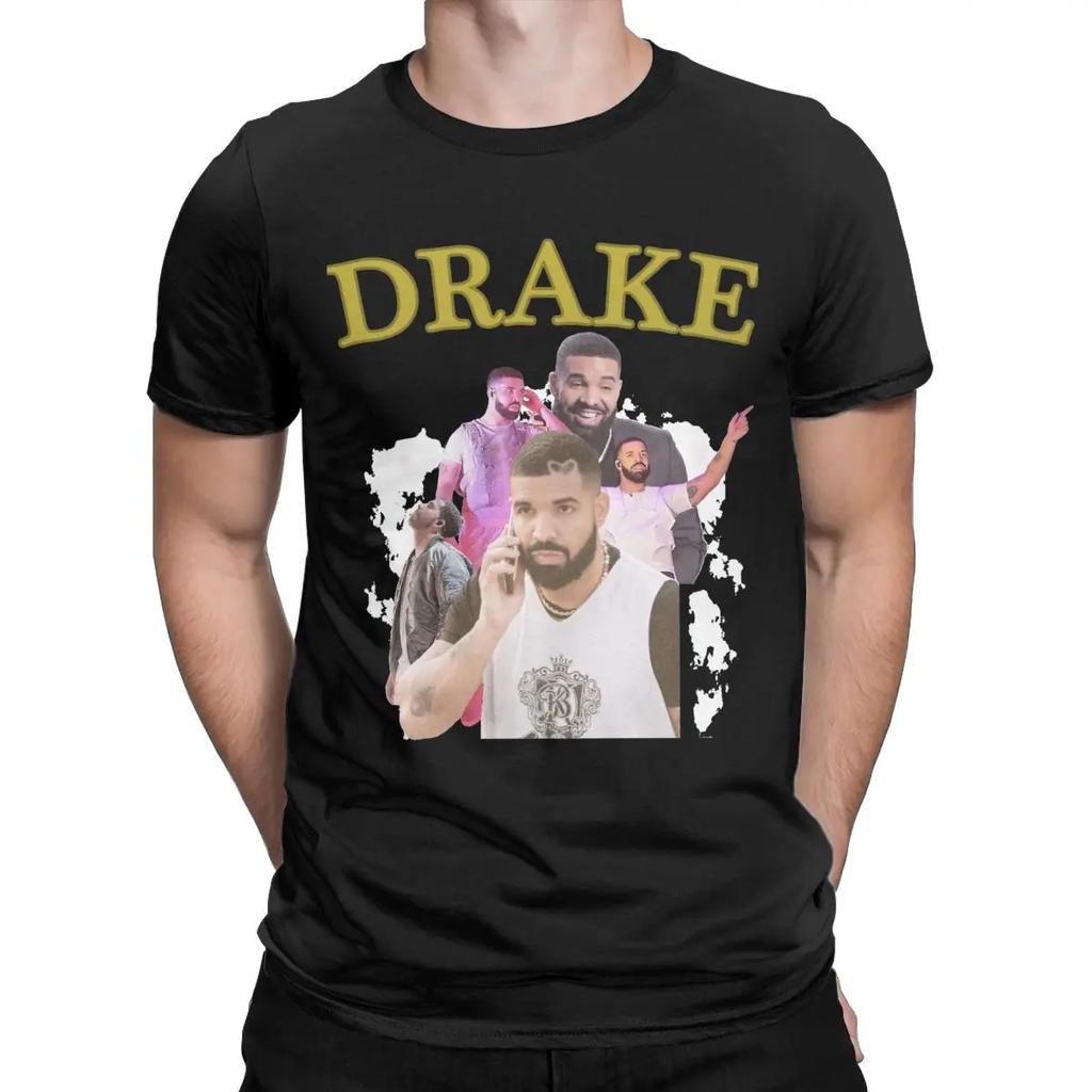 Мужская футболка Drizzy Drake Ретро Графическая Повседневная Хлопковая Футболка С Коротким Рукавом Футболка С Круглым Воротником Одежда Лето