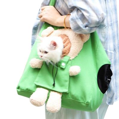Переноска для кошки Мягкая сумка через плечо с вентиляционным отверстием Переноска для путешествий с кошкой Сумка-переноска для щенка котенка маленького питомца