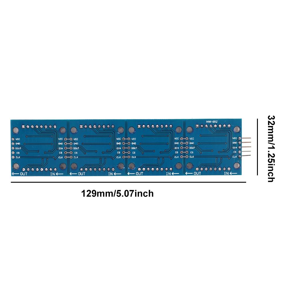 4 в 1 дисплейный модуль с точечной матрицей 5 В MAX7219 матричный светодиодный дисплейный модуль 32x8