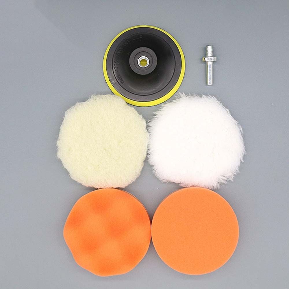 Drill Connecting Rod Polishing Pad Wool Wheel Car Polishing Disc Waxing Sponge Wax Collecting Tray