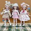 30CM Mini Movable 23Jointed Doll Girls Toy 3D Big Eyes BJD Princess Full Outfits Dresses Collection Childrens Doll Gift