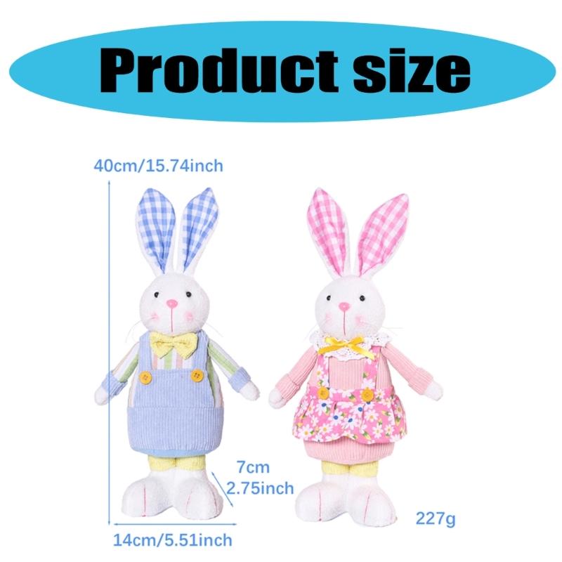 Festival Rabbit Gnoems Ornament Lovely Easters Gnomes Rabbit Ears Plush Decoration Ideal for Holiday Parties and Gifts