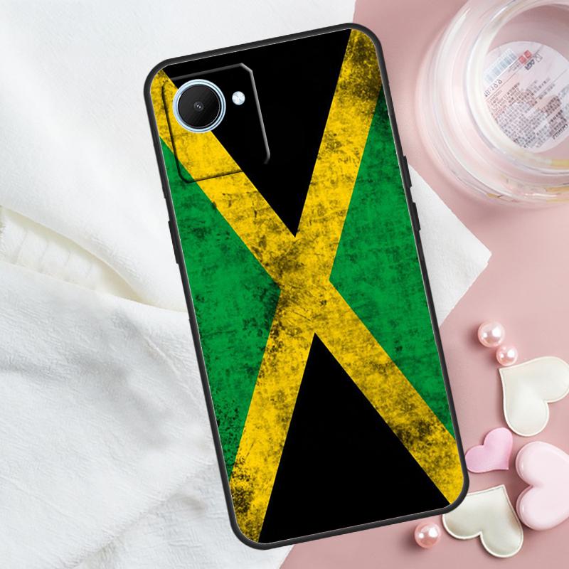Jamaica Flag For Realme GT 6T 6 5 GT7 Pro C67 C75 C61 C55 C53 C51 C21Y C25S 10 11 12 13 14 Pro Plus Case