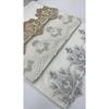3 Piece French Lace Dowry 50x90 Velvet Hand and Face Towel/dowry/lace Embroidered Towel