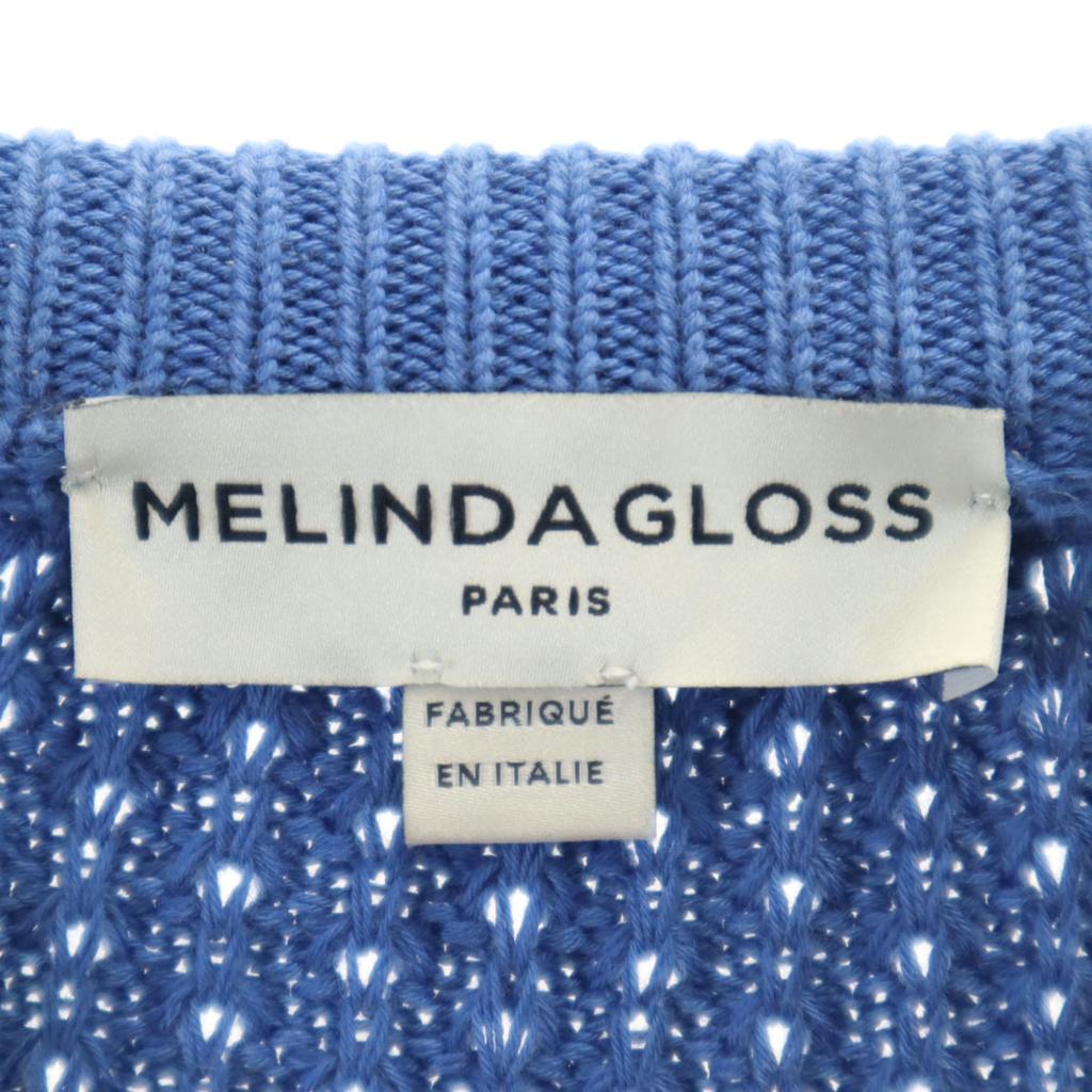 MELINDA GLOSS made in Italy Long sleeve sweater XS Blue knit Men's Used