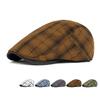 Клетчатая ретро кепка с козырьком мужская летняя беретка кепка газетчика британская кепка художника