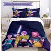 Kpop Demon Hunters Pattern Printed 3PCS Bedding Set, Soft Skin-Friendly Washable Duvet Cover & Pillowcases Set