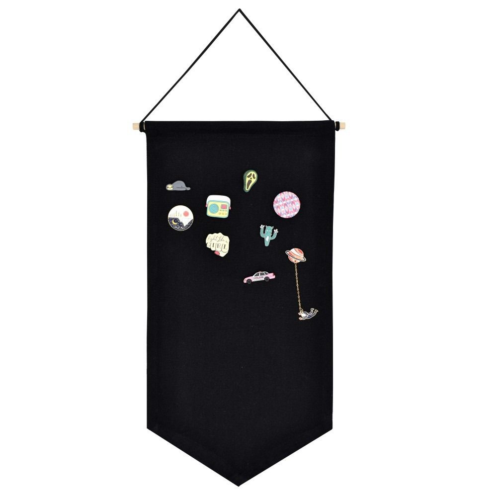 Nordic Ins Style Blank Canvas Hanging Decor Room Decoration Brooch Display Flag Pin Badge Holder