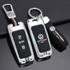 Valve Stems Caps For VOLKSWAGEN VW Zinc Alloy+Silicone Car Key Bag Smart Remote Keychain For Volkswagen VW Touareg 2018 2019 202 zw2