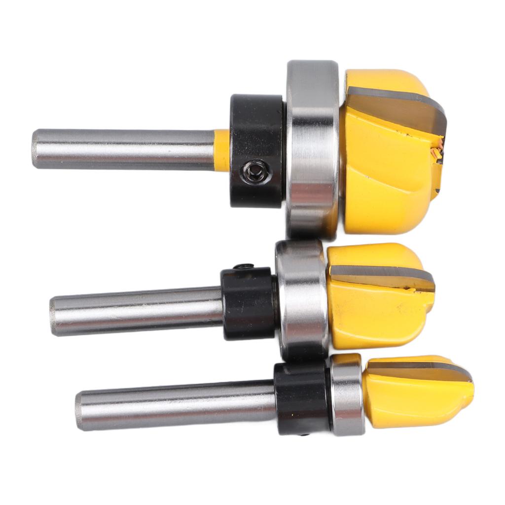 3 шт. Фреза Пазовая Фреза 1/4 дюйма хвостовик Круглое дно Деревообработка Фрезерная фреза Набор фрез