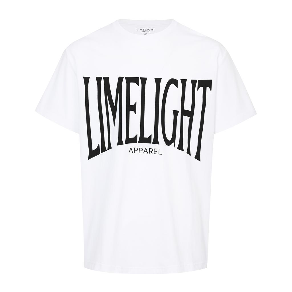 Футболка LIMELIGHT APPAREL с большим логотипом (Белый черный)