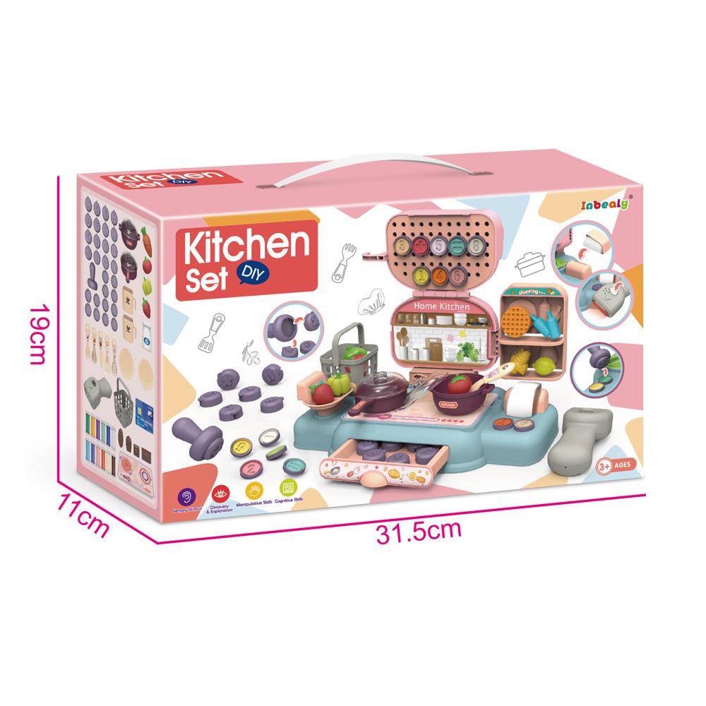 Kids Checkout Page Ice Cream Sushi Colored Clay Play-Dough Toy, Ultra-Light Clay Ice Cream Tool Set