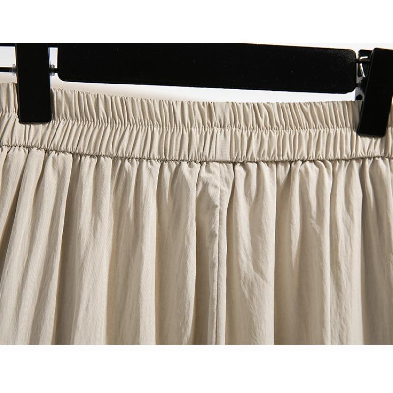 DIMANAF 2025 Весна Лето Плюс Размер Высокая Талия Новые Юбки Женская Одежда Мода Свободная Плиссированная Юбка Винтаж