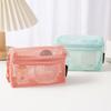 Повседневный нейлоновый чехол для хранения, ручной, на молнии, косметичка, многоцелевой сетчатый мешочек, для путешествий