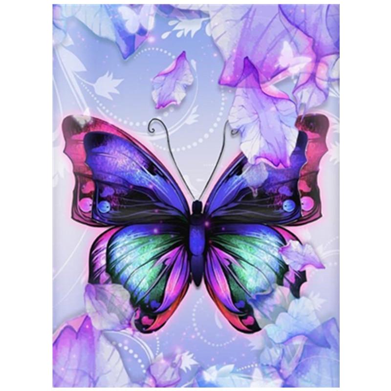 Полный 30X40CM 5D Diy Алмазная картина Цветная бабочка Вышивка крестом Домашний декор Ручная работа