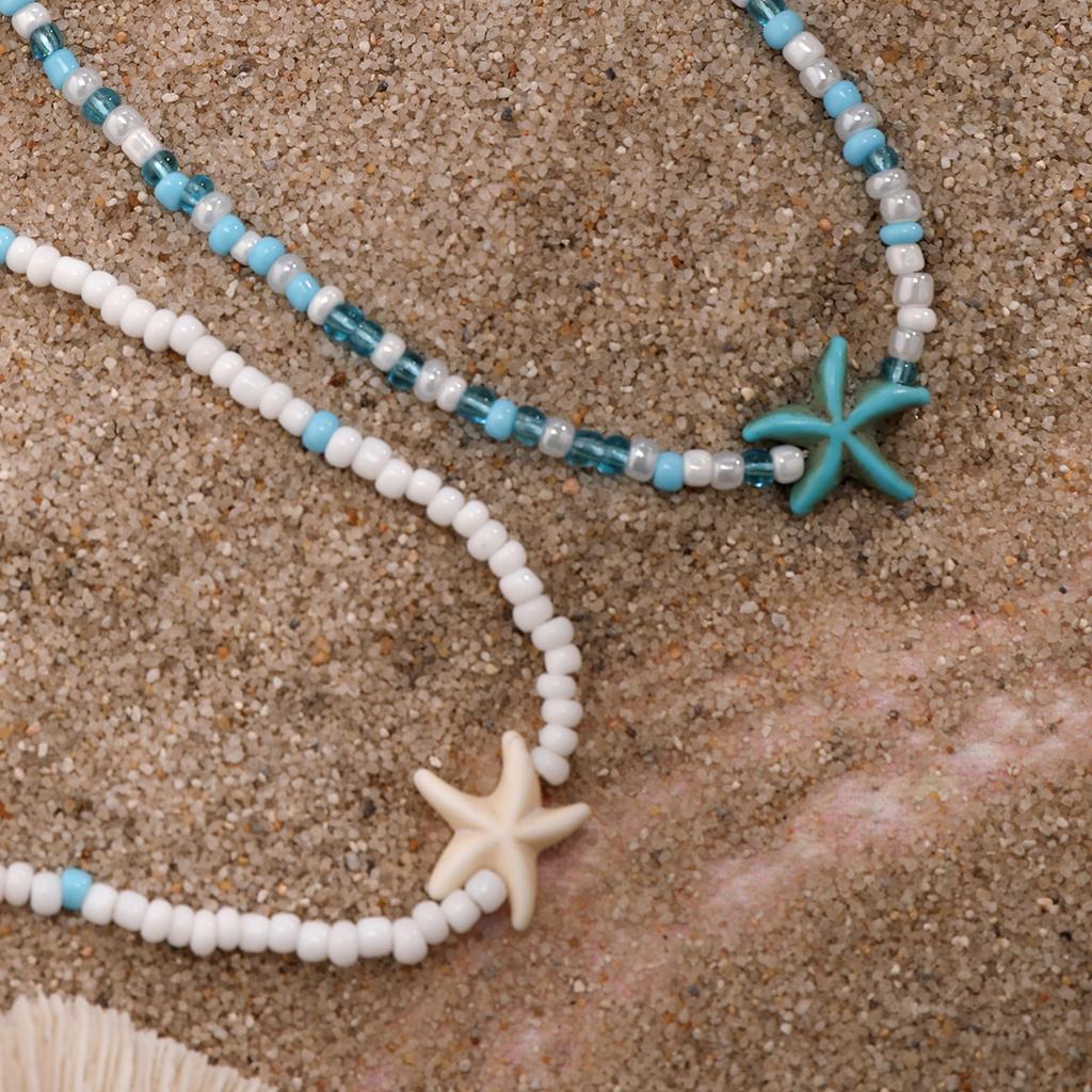 Layered Small Seed Beads Chains with Starfish Turtle Choker Necklace for Women Trendy Collar on Neck 2026 Fashion Jewelry Female