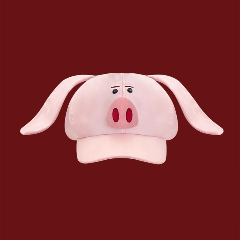 Новинка Кепки на тему свиней Уникальная восьмиугольная шляпа Удобная и дышащая Для молодежи, взрослых и подростков Повседневная носка