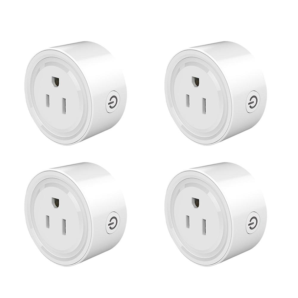4 шт. 10A US WiFi TUYA Smart Plug Socket Пульт дистанционного управления Бытовая техника Умная жизнь Работает с Alexa Google Home