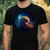 T-Shirt Herren Igel Im Mondlicht Motiv Baumwolle Größe XS Bis 5XL