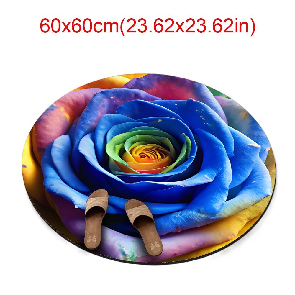 Нескользящий коврик для пола «Пион» специальной формы, коврик для пола в ванную комнату для гостиной, чайного столика, прикроватный