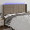 VidaXL LED Headboard Bedroom Furniture Double Bed Accessory Head of Bed Frame Interior Taupe 3124074