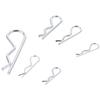 150 Pcs Zinc Plated Cotter Pins Assortment Kit 6 Sizes Spring Retaining Clips  Lock Systems