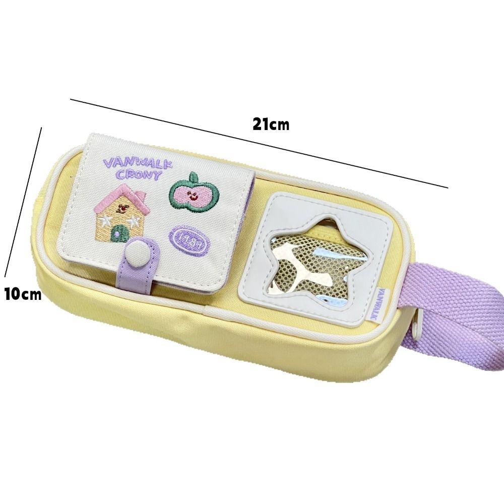 Large Capacity Pencil Case Star Picnic Series Stationery Bag Stationery Organizer School Office