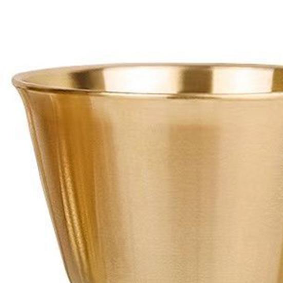 Бокал для вина Прочный хороший блеск Медь Портативная чашка для вина с гладкими краями Ежедневное использование