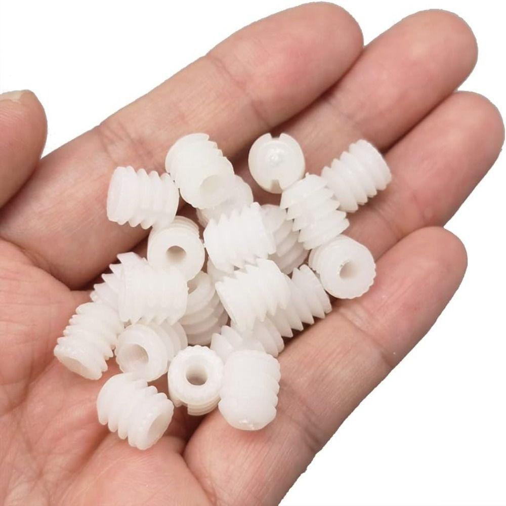 100Pcs White Hinge Dowel Inserts 0.34"x0.39" Screw Dowel Inserts Plastic Dowels  Cabinet Door