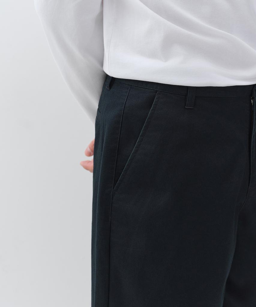MUSINSA STANDARD [Cooltandard] Wide Chino Shorts [Navy]
