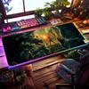 Коврик для мыши Книга джунглей RGB Игровой коврик для мыши Настольный коврик HD Геймерский Большой светодиодный свет XXL Коврики для мыши
