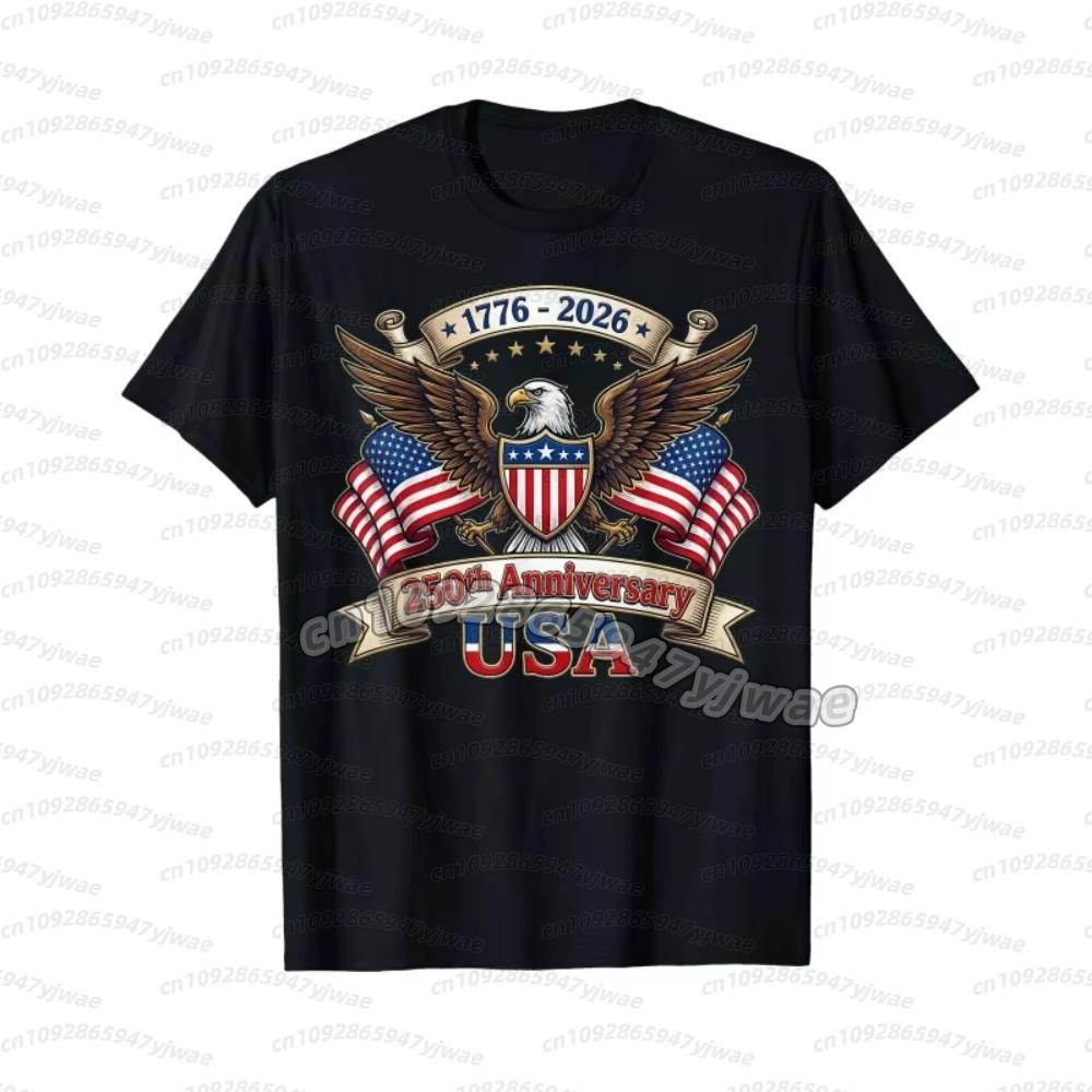 Unisex 250th Anniversary 1776 Us American Flag Bald Eagle T Shirt For Unisex Unisex Patriotic Freedom Liberty Unisex Short Sleeve Tops