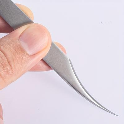 Высококачественный серебристый пинцет из нержавеющей стали, супер острый, используется для удаления бровей и вросших волос