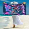 1PC Custom Name KPOP Neon Fashion Beach Towel Highly Absorbent And Sand-Resistant Towel for Swimming, Pool, Yoga, And Travel Lightweight