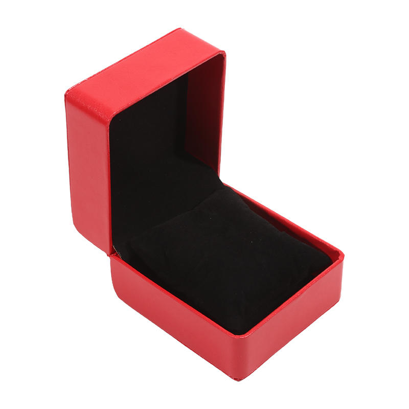 Black Single Watch Gift Box with Pillow PU Leather Wristwatch Display Case Organizer for Men Clamshell PU Leather Watch Cover