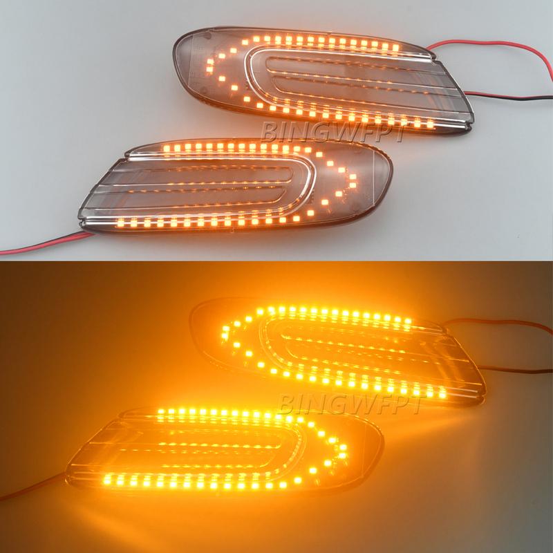 2Pcs For Mini Cooper One F55 F56 F57 Dynamic Sequential LED Fender Marker Light Side Marker Lamp Indicator Turn Signal Light