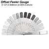 Измеритель щупа со смещением, изогнутый, 16 лезвий, метрический, мм, имперский, дюйм, ширина зазора, измерение толщины рулона полосы, измерение изгиба клапана, двигатель, измеритель