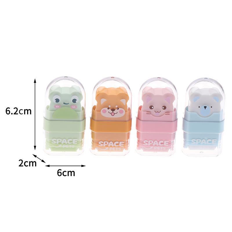 2 шт./набор ластик-ролик ластик в форме животного чистый мало стружки милый мультяшный ластик