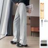 Women's High Waist Slimming Sweatpants: Narrow to Wide Leg Straight Casual Pants, Small Size, 2025 Trend.