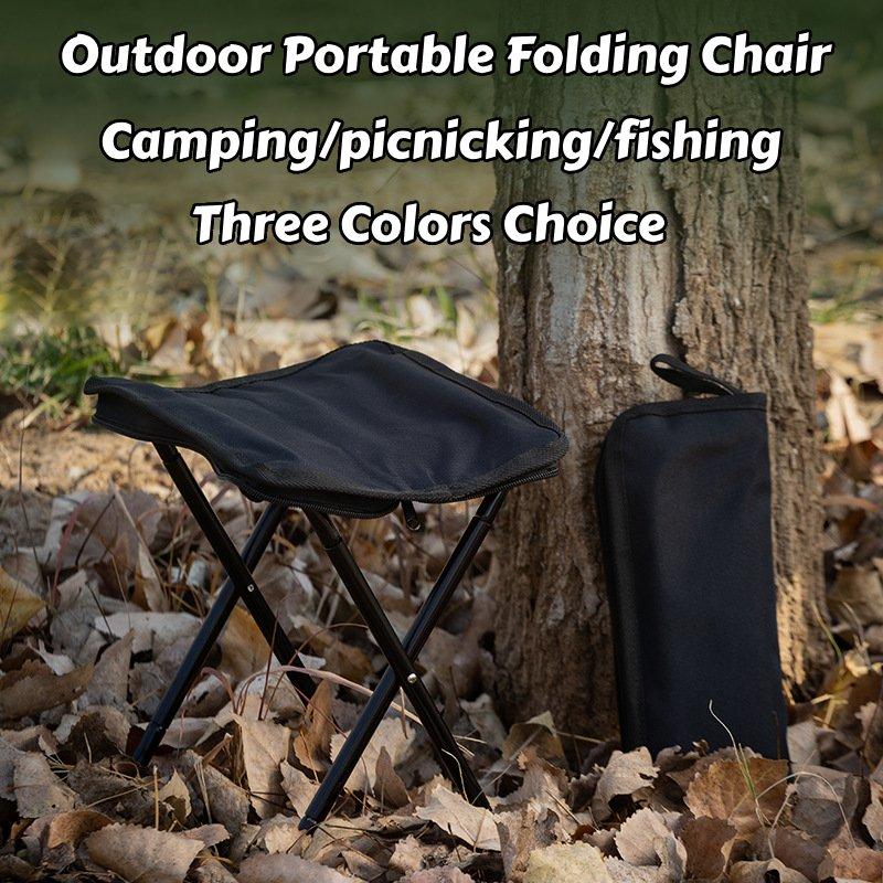 Outdoor Folding Portable Chair Picnic Camping Fishing Chair Easy To Carry Easy To Use High Load Bearing Lightweight Footrest